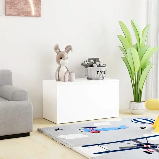 Biała skrzynia na pościel M8-E29