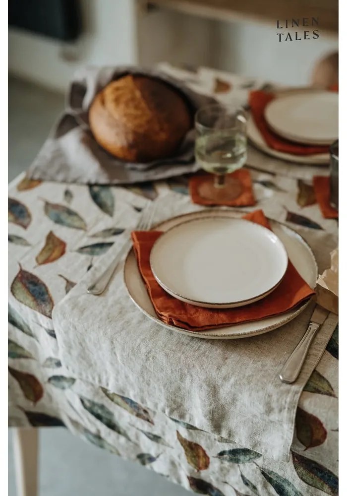 Lniany obrus 350x350 cm Golden Fall – Linen Tales