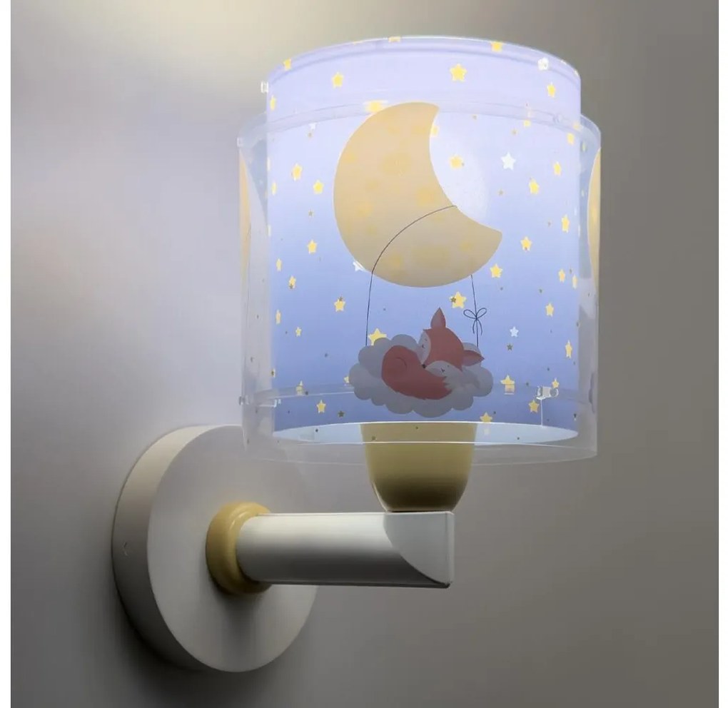 Dalber 76639 - Dziecięca lampa ścienna MOON DREAMS 1xE27/15W/230V niebieska