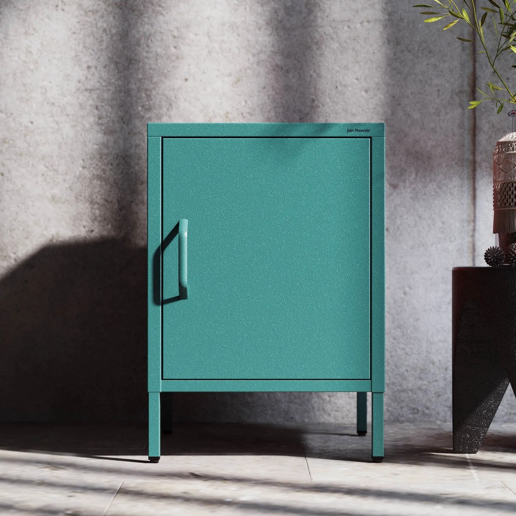 Szafka nocna metalowa morska Modern MIA, 424 x 595 x 400 mm