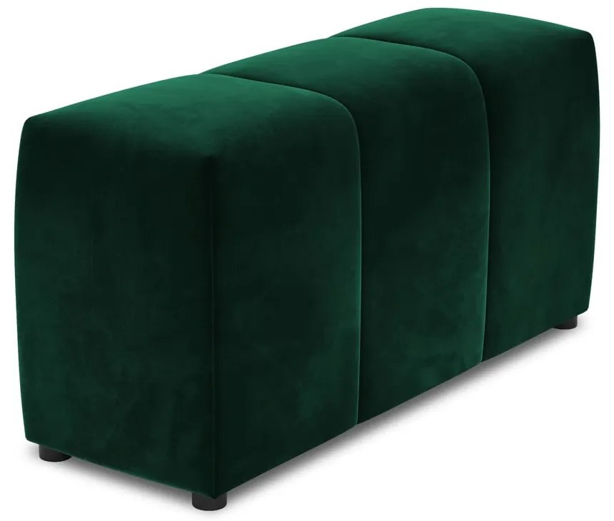Zielony aksamitny podłokietnik do sofy modułowej Rome Velvet – Cosmopolitan Design