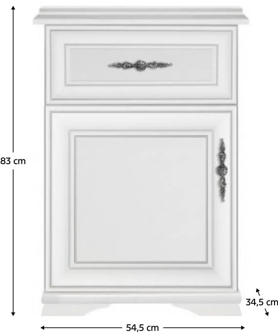 Szafka KENTAK 1D1SL/P, alpejska biel