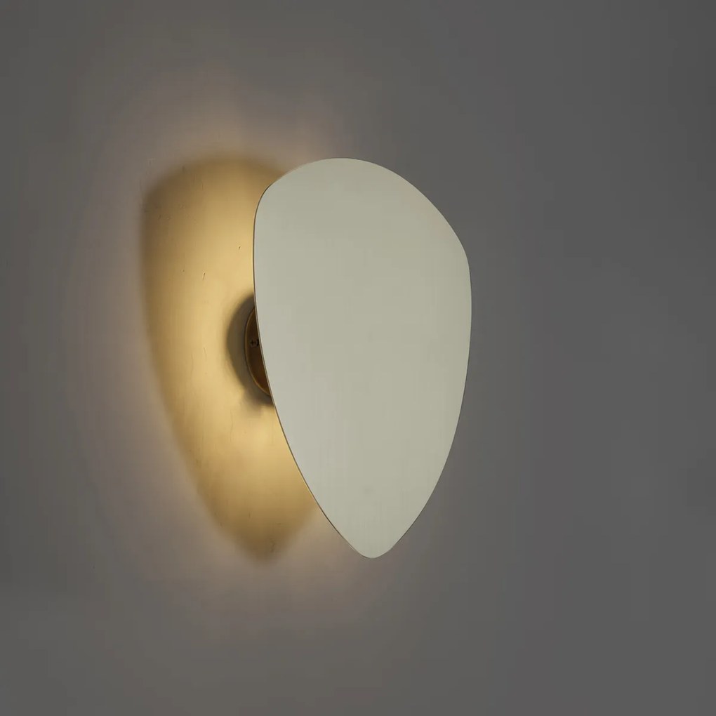 Designerski kinkiet beżowy organiczny 32 cm 2-źródła światła - Pulley