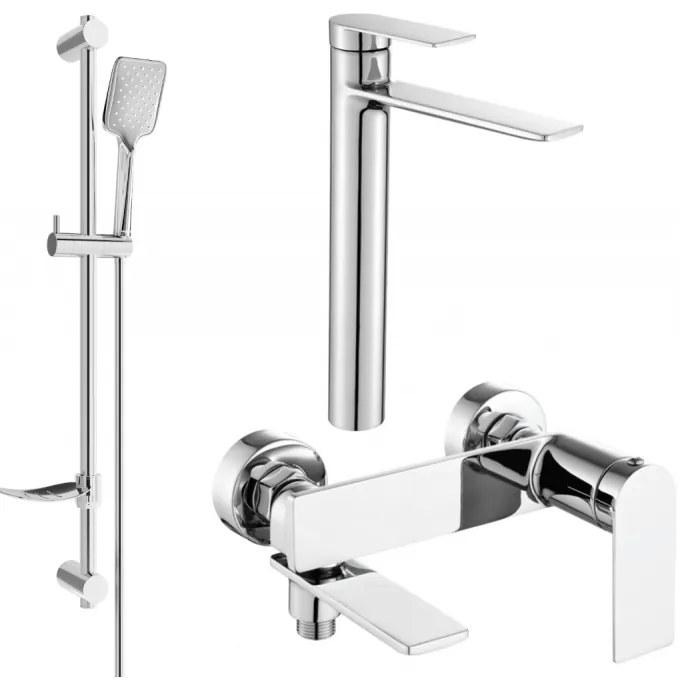 Mexen Zero DF62 zestaw wannowy, chrom - 7113DF62-00