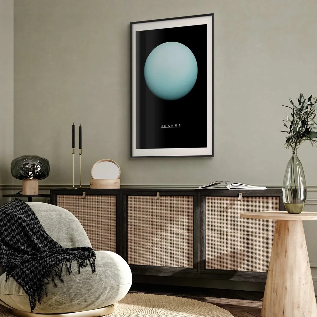 Plakat Uran 21x30 cm z ramą czarną z marginesem ARTGEIST B