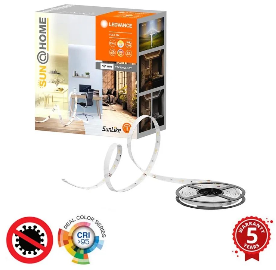 Ledvance - LED 3m FLEX SUN@HOME 13,5W 230V Wi-Fi ściemnialny CRI 95
