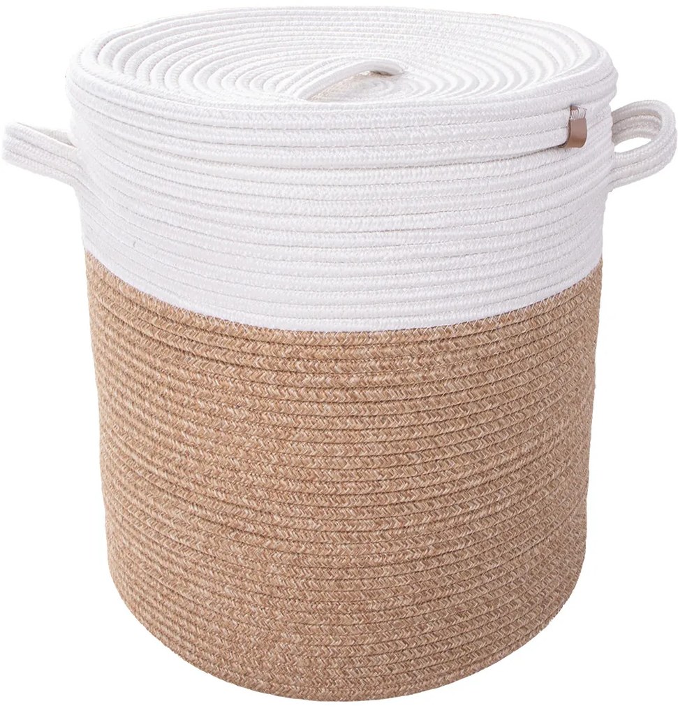 Koszyk pleciony Kosz beżowo-kremowy TANGLEE 035x040 inny