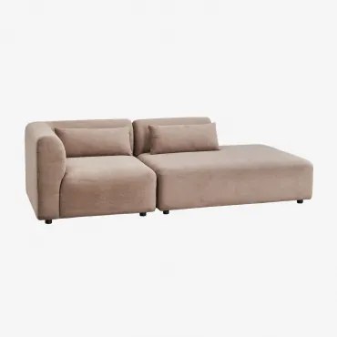 Sofa Modułowy Narożny 2-częściowy Z Prawym Szezlongiem Fogler Sztruks Brąz Karmelowy - Sklum