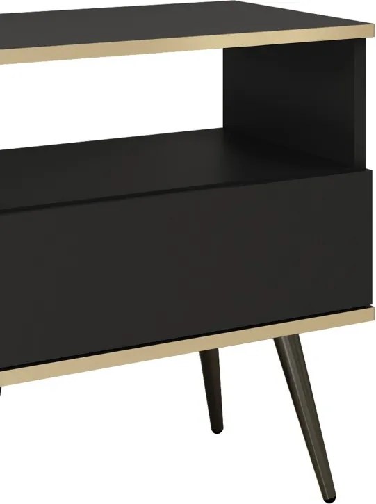 ORIANA Szafka nocna S 54 czarna | nogi czarne