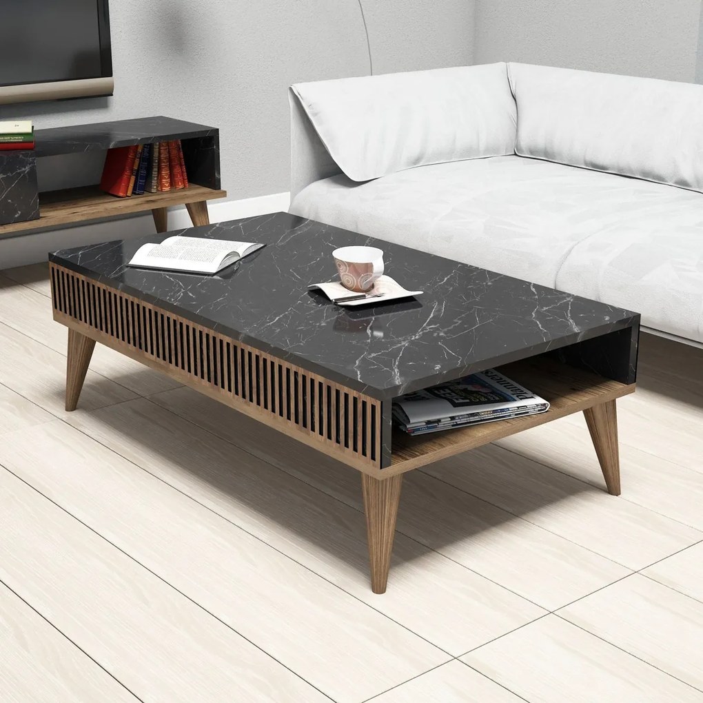 Stolik kawowy Milan Walnut Black