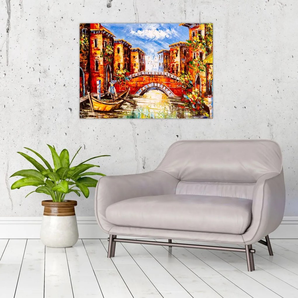 Obraz - Obraz olejny przedstawiający miasto III. (70x50 cm)