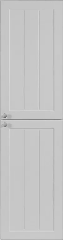 Szafka łazienkowa biała, 35 x 136 x 27 cm, uchwyt srebrny