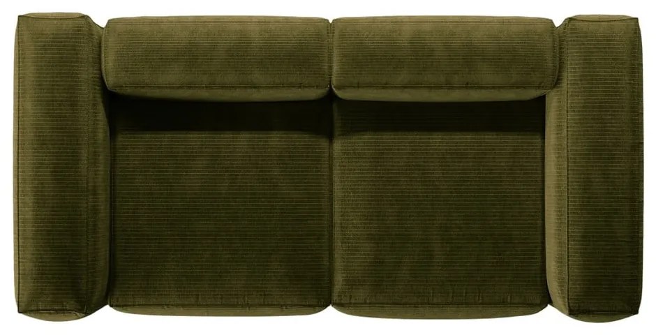 Zielona sztruksowa sofa 224 cm Bergano – Cosmopolitan Design