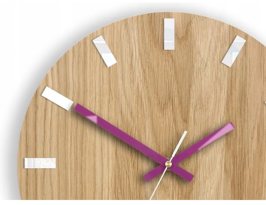 Zegar na ścianę nowoczesny drewniany z cichym mechanizmem okrągły solidny