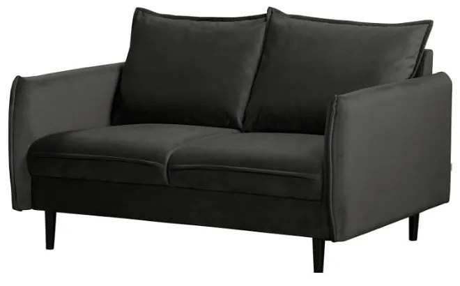 Ciemnoszara aksamitna sofa 138 cm Juli – Ropez