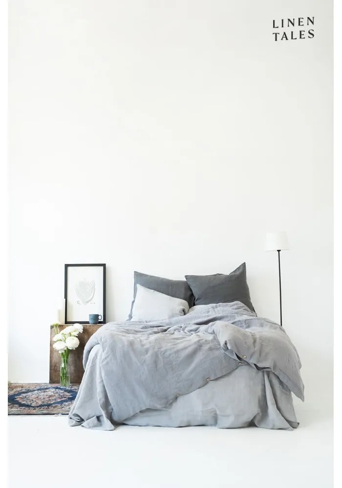 Lniana poszewka na poduszkę 80x80 cm Light Grey – Linen Tales