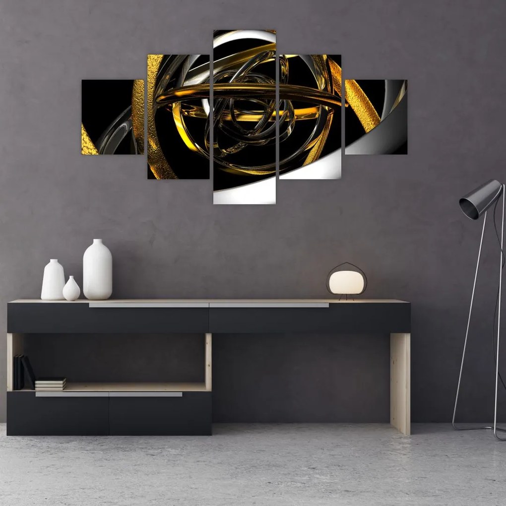 Obraz nowoczesnej abstrakcji (125x70 cm)