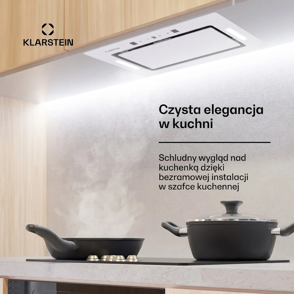 Klarstein Hektor 52cm 446m³/h Okap do Zabudowy Biały