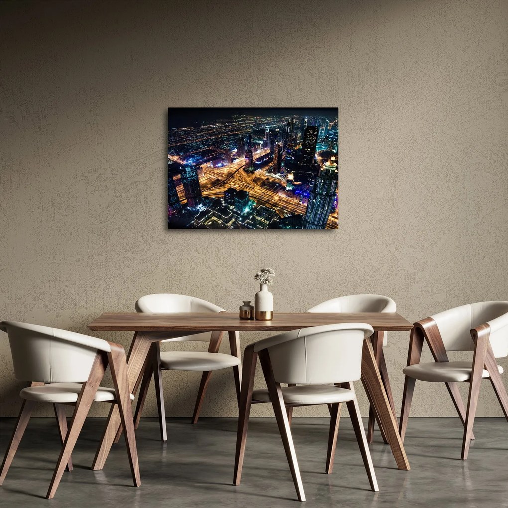 Obraz miasta nocą (70x50 cm)