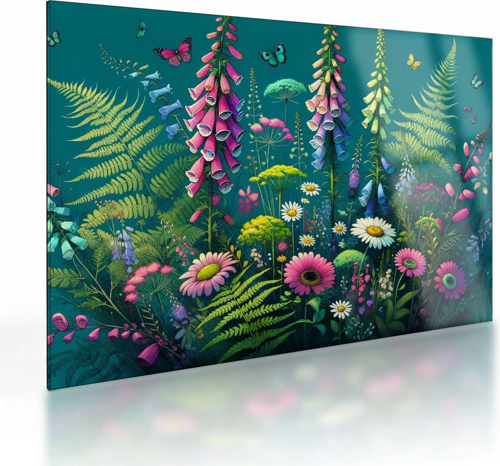 Obraz na szkle - Kwiaty łąkowe (70x50 cm)