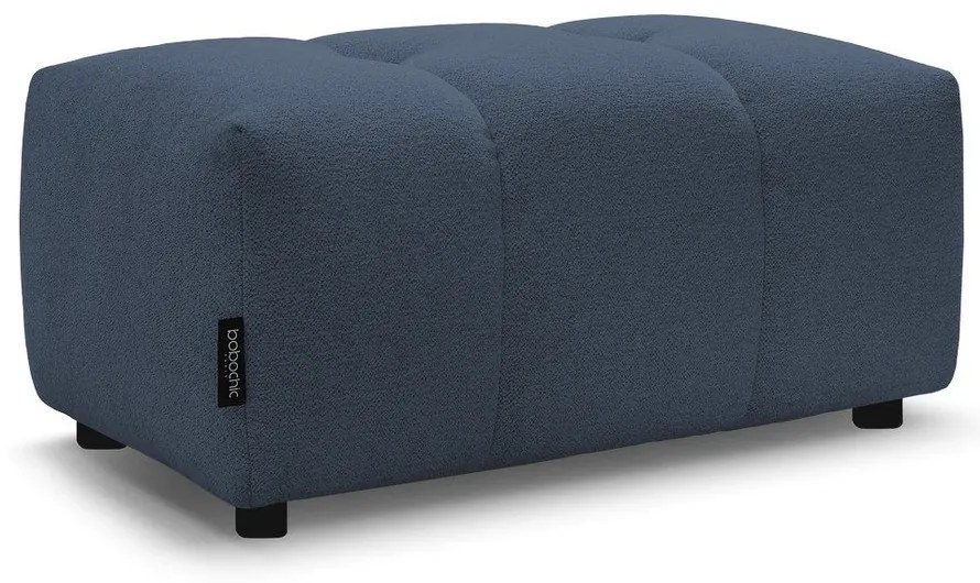 Niebieski podnóżek z tkaniny szenilowej Roxelane – Bobochic Paris