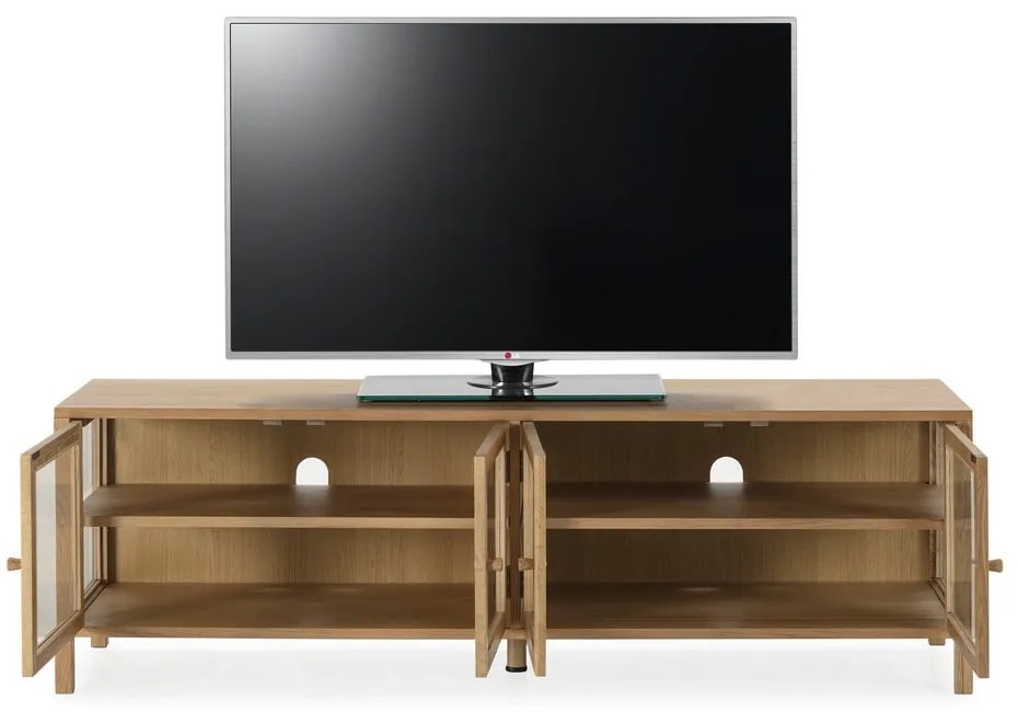 Szafka pod TV w dekorze dębu w naturalnym kolorze 160x50x40 cm Ceci – MOME