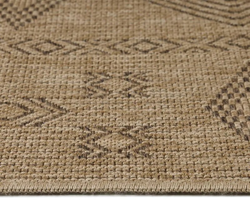 Dywan uniwersalny Dhaka boho beżowo-antracytowy 160 cm x 230