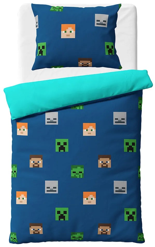 Pościel dziecięca Minecraft Alex i Steve, 140 x200 cm, 70 x 90 cm
