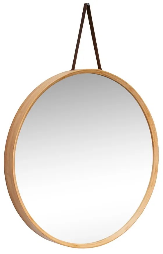 Lustro z bambusową ramą ścienne ø 60 cm Mood – Hübsch