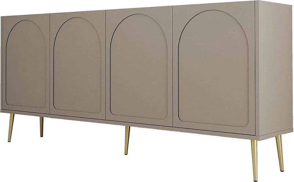 Komoda – 180 x 80 x 35 cm – Atlas i Gold – Płyta wiórowa