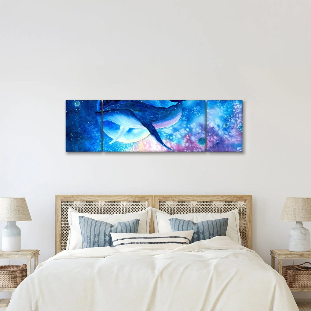 Obraz - Kosmiczny wieloryb (170x50 cm)