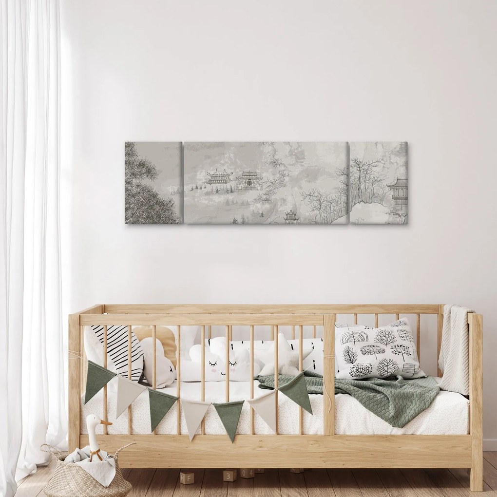 Obraz - Chiński krajobraz (170x50 cm)