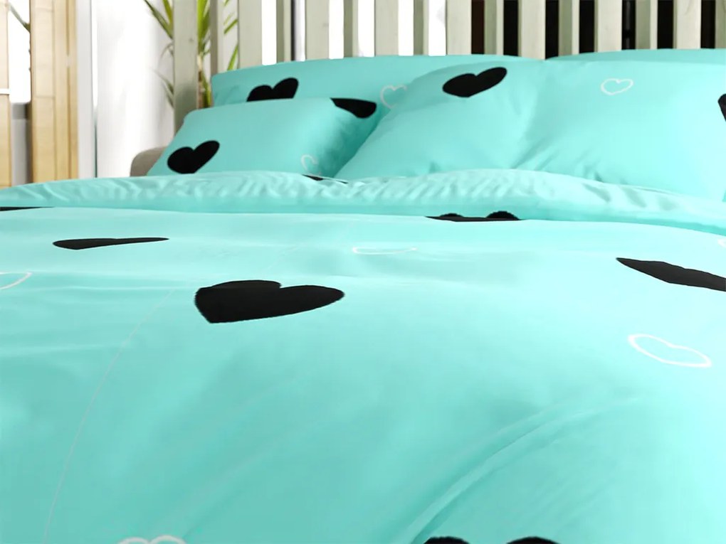 PrzytulneMieszkanie.pl PrzytulneMieszkanie.pl Pościel z mikrofibry CORAZON BLEND niebieska Rozmiar pościeli: 70 x 90 cm | 140 x 220 cm