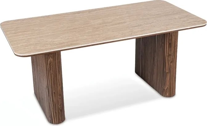 Stół Prostokątny ARAMIS 180 cm Trawertyn/Orzech Nowoczesny