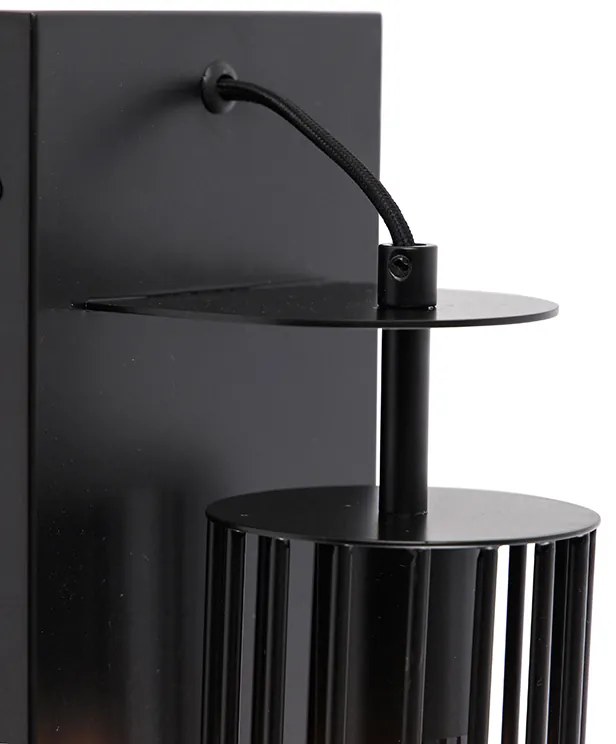 Nowoczesna lampa ścienna czarna - Balenco Wazo Nowoczesny Oswietlenie wewnetrzne