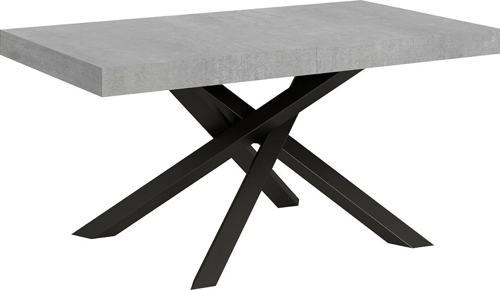 Stół rozkładany 160/264x90 cm Volantis cementu nogi antracytowe