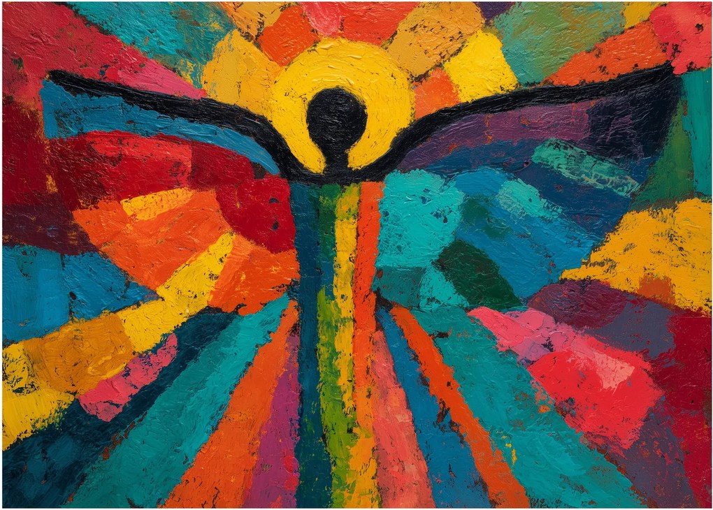Obraz - Malowany anioł (70x50 cm)
