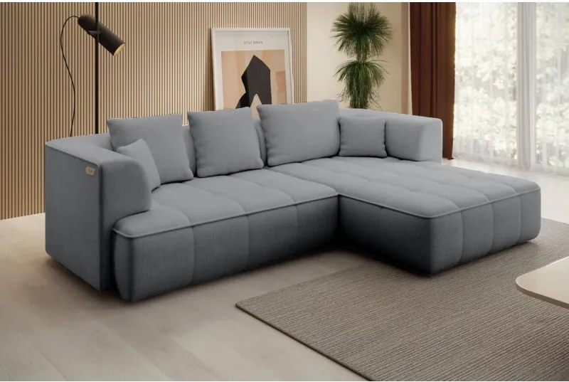 Narożnik ALBIO S z elektryczną regulacją siedziska funkcja spania WERSAL