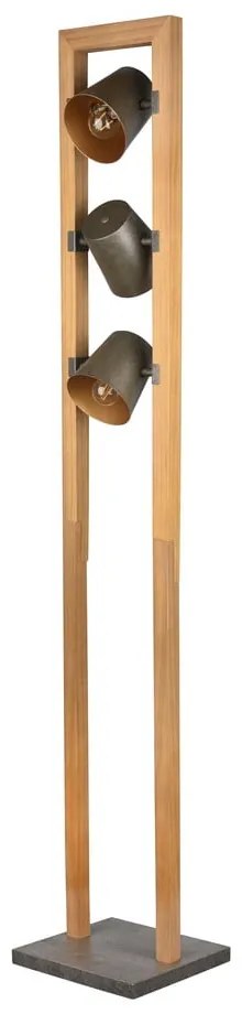 Lampa stojąca w naturalnym kolorze z metalowym kloszem (wysokość 150 cm) Bell – Trio