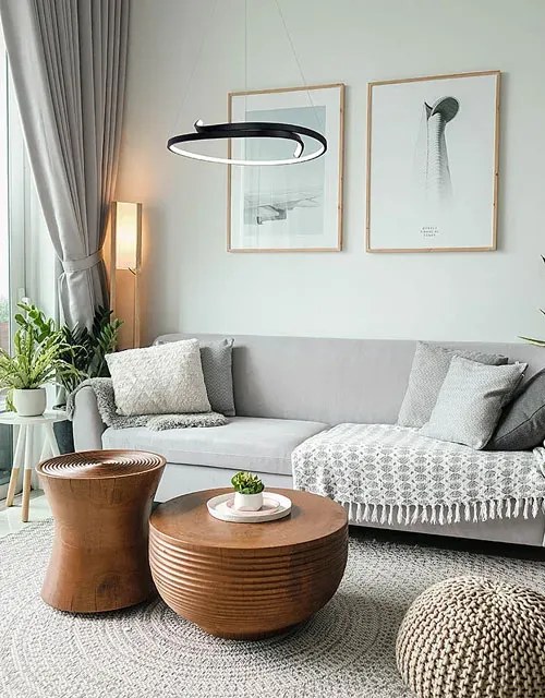 Czarna nowoczesna lampa wisząca ledowa nad stół W3-B42