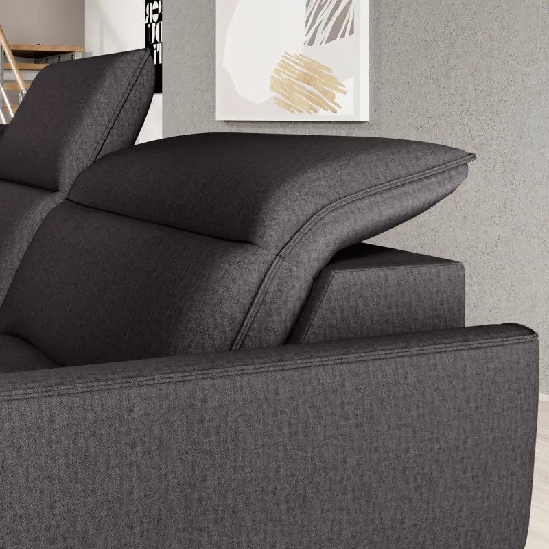 Narożnik MURILLO XL z elektryczną regulacją siedziska Lewostronny w tkaninie VOUGE 17 WERSAL