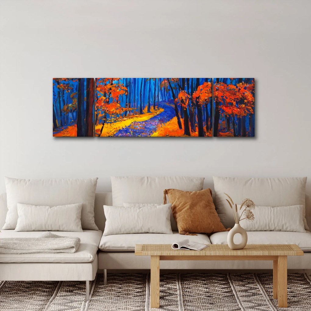 Obraz jesiennego lasu (170x50 cm)
