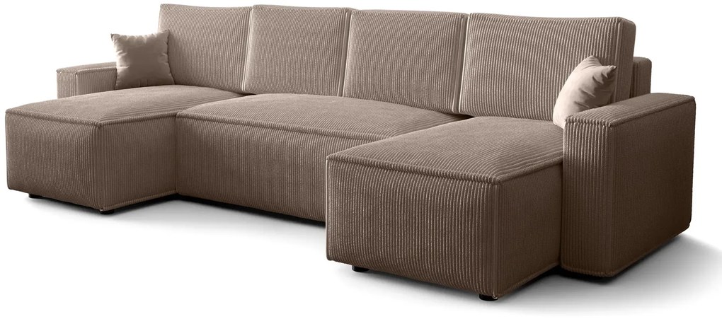 Narożnik rozkładany w kształcie U cappuccino C5-B77