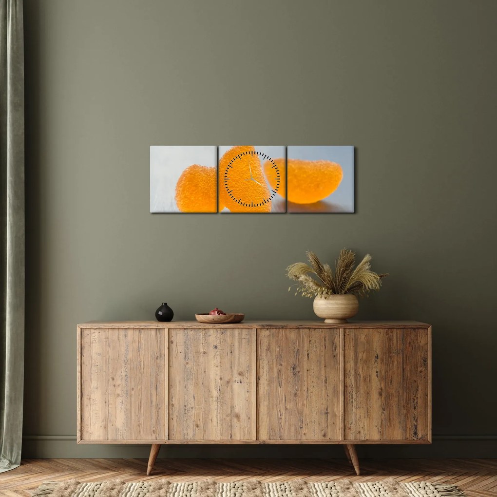 Obraz mandarynek (z zegarem) (90x30 cm)