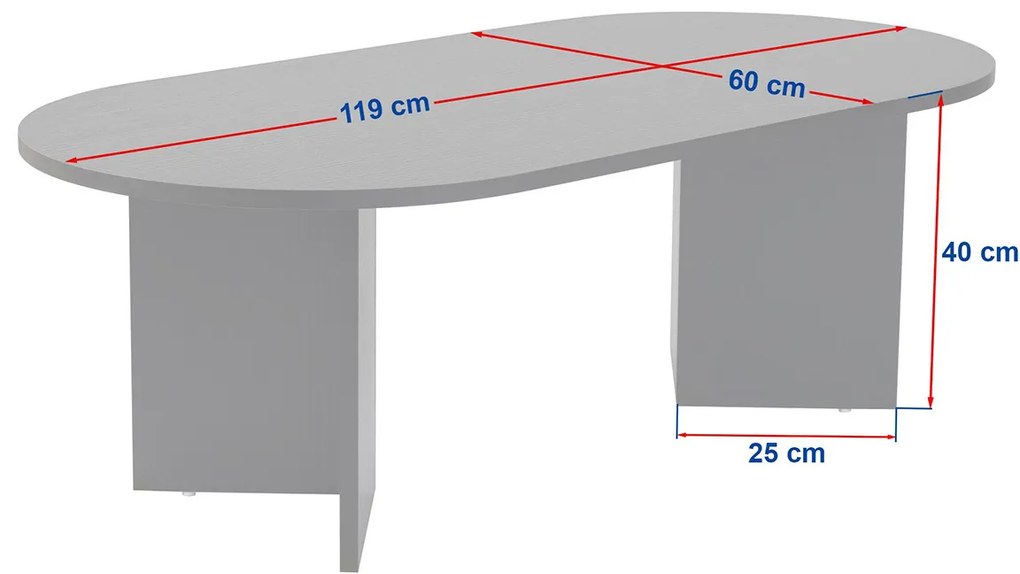 Stolik konferencyjny Sable Atlantic Pine