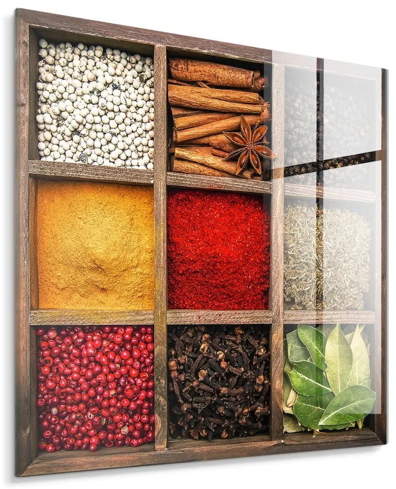 Szklany obraz 30x30 cm Spices Box – Styler