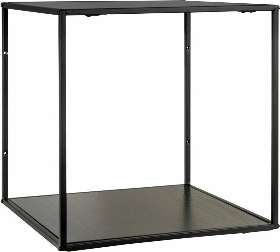Półka ścienna w stylu loft Vita dąb czarny