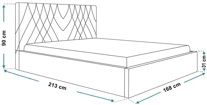 Tapicerowane łóżko 160x200 Rivoli 4X - 36 kolorów