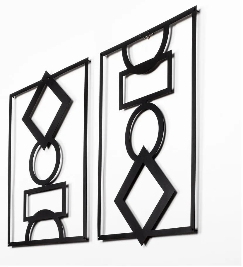 Metalowe dekoracje ścienne zestaw 2 szt. 42x57 cm – Wallity