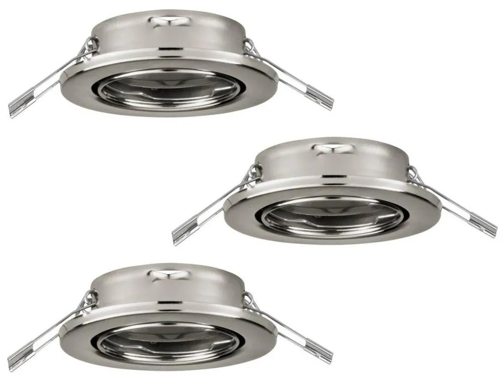 Eglo 75675-ZESTAW 3x Łazienkowe wpuszcz. lampa AGULO 1xGU10/35W/230V IP23 chrom